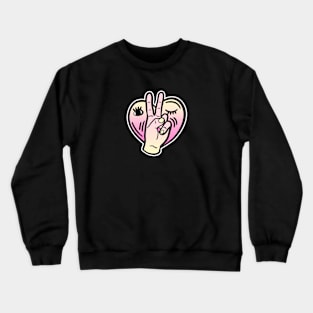 Peace and Love Modern Art Gift Crewneck Sweatshirt